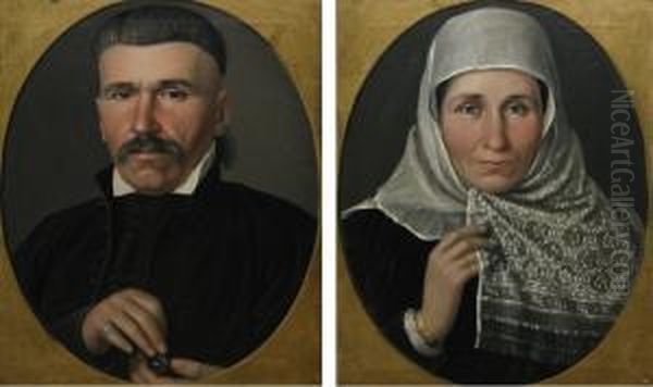 Potrete Pereche Oil Painting by Misu Popp