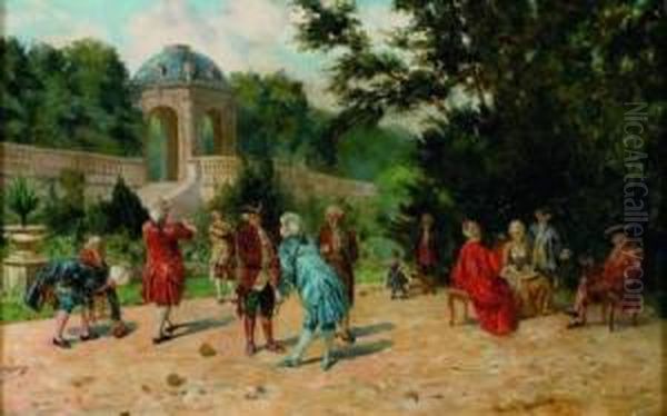 In The Gardens Oil Painting by Fedor Poppe