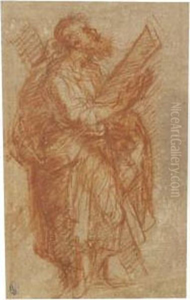 Saint Andrew Oil Painting by (Giovanni Antonio de' Sacchis) Pordenone