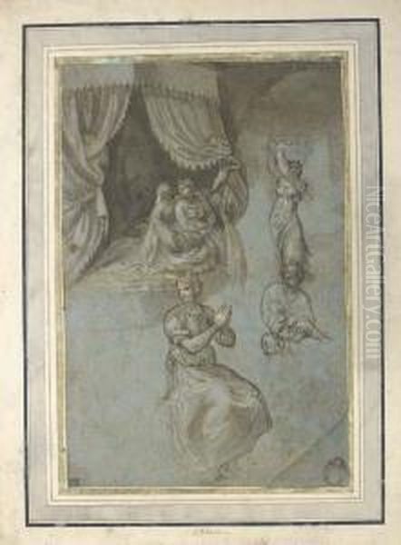 The Birth Of The Virgin Oil Painting by (Giovanni Antonio de' Sacchis) Pordenone