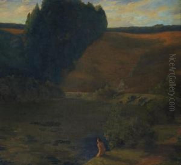 Man And Nature Oil Painting by Bruce Porter