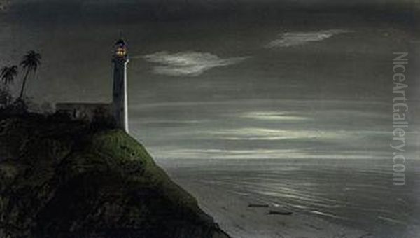 Landscape Oil Painting by Adolphe Martial Potemont