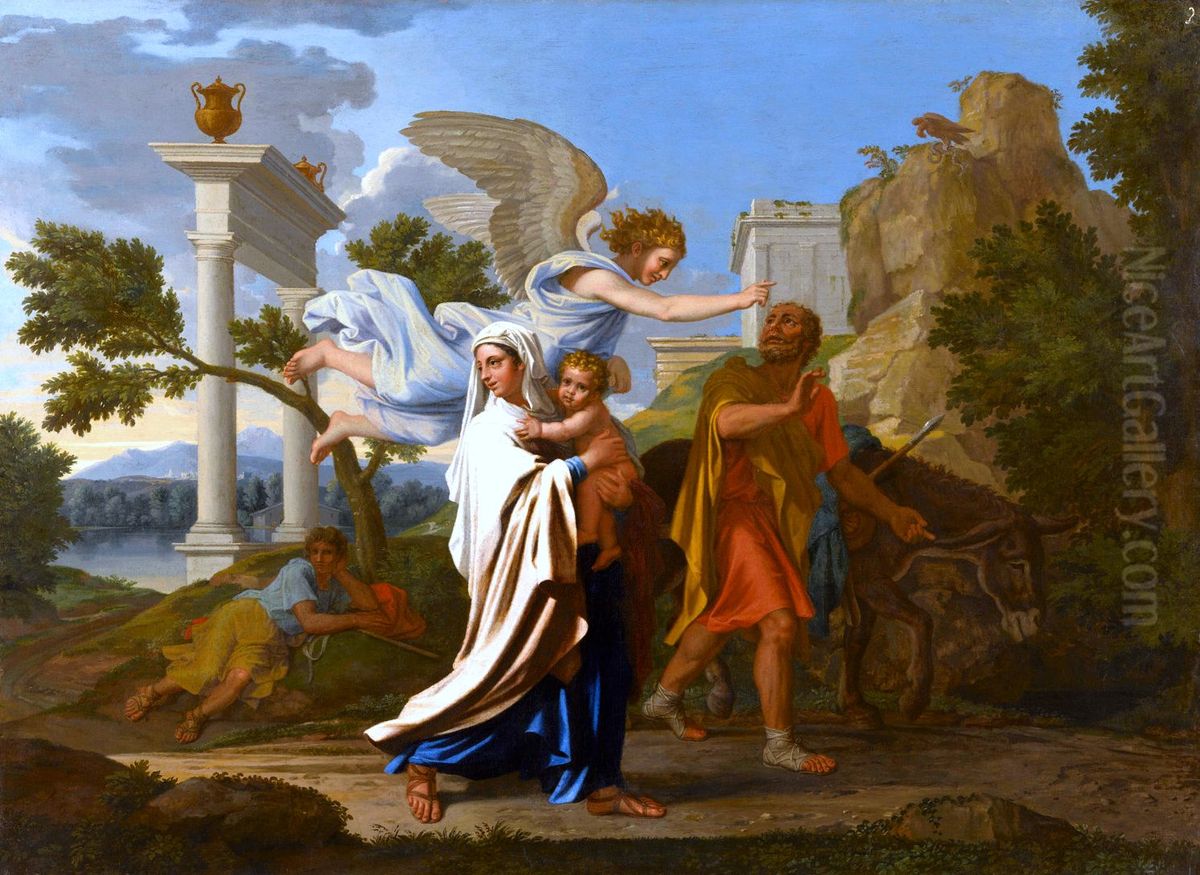 The Flight Into Egypt Oil Painting by Nicolas Poussin