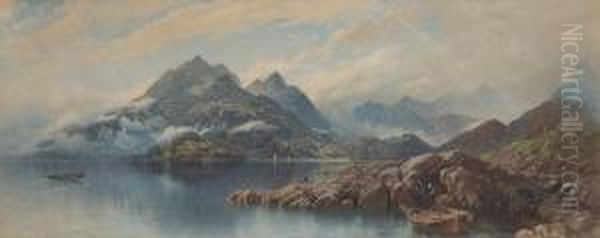 Pecheur Dans Un Fjord Oil Painting by Francis, Sir Powell