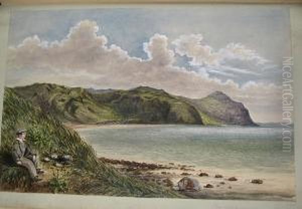 A Large Album, Circa 1875, Containing Numerous Watercolours, Including; Cromer, Norfolk, Chichester, Bisham Church, Worthing, Temple Bisham, A View Of Blickling By Fanny Gladstone, Whitby Abbey, Various Engravings Of York Oil Painting by Thomas Harcourt Powell