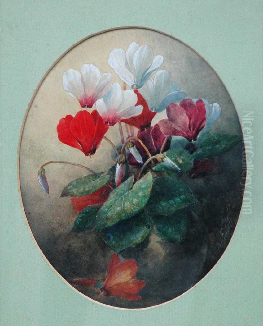 Floral Still Life Oil Painting by William E. Powell