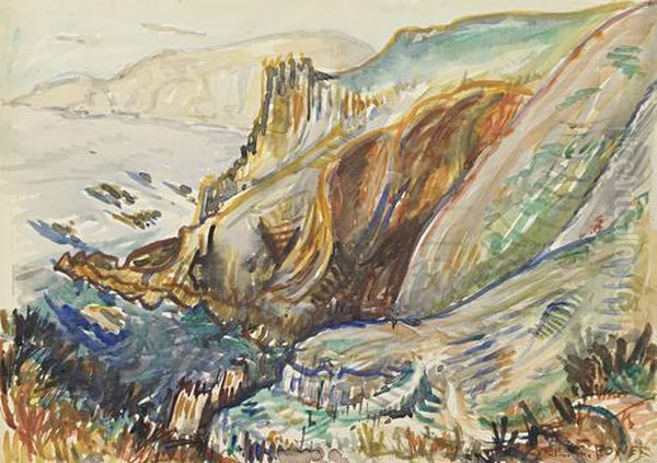 Rosemullion Point, Cornwall Oil Painting by Cyril E. Power