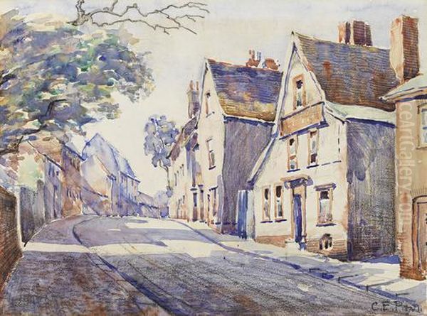 Bury St Edmunds Oil Painting by Cyril E. Power