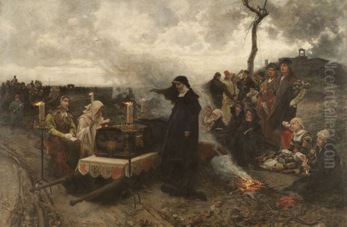 Dona Juana La Loca Oil Painting by Francisco Pradilla y Ortiz