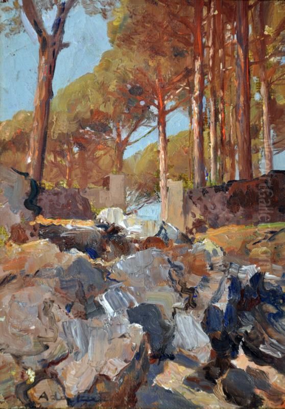 Pineta Di Ischia Oil Painting by Ada Pratella