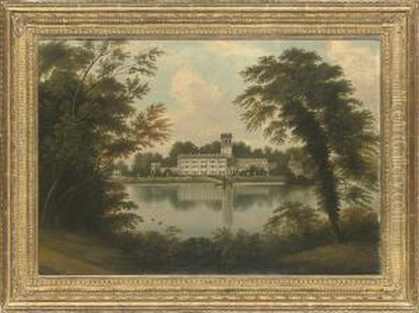 Trentham Park, Staffordshire Oil Painting by Hilton L. Jnr. Pratt