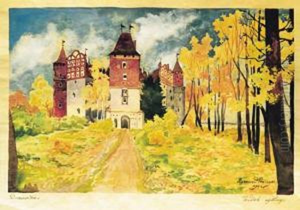 Zamek W Drzewicy1 Oil Painting by Ryszard Prauss