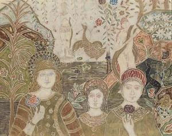 The Offering Oil Painting by Charles Prendergast