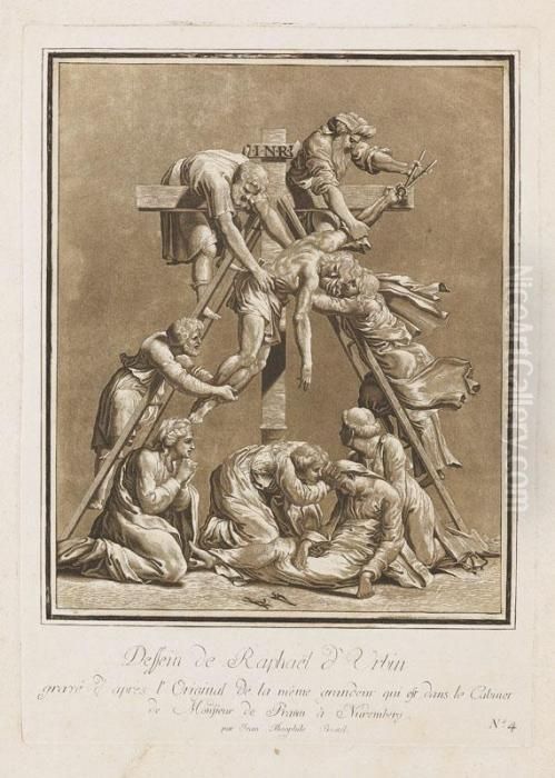 Kreuzabnahme Christi Nach Raffael Oil Painting by Johann E. Gottlieb Prestel