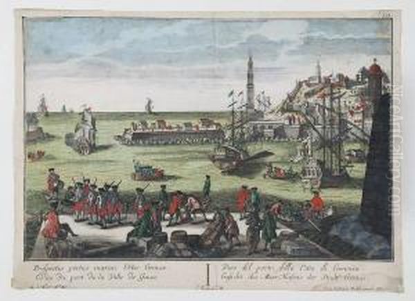 Widok Portu W Genui Oil Painting by Georg Balthasar Probst