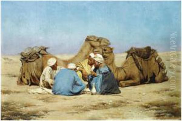 A Moment's Rest Oil Painting by Pavlo Prosalentis