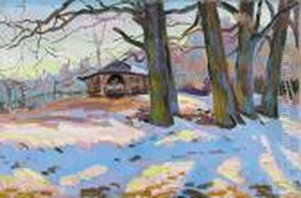 Altana Zima 1924 R. Oil Painting by Marian Puffke