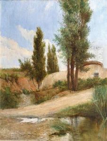 Landschaft In Spanien Oil Painting by Clement Pujol de Gustavino