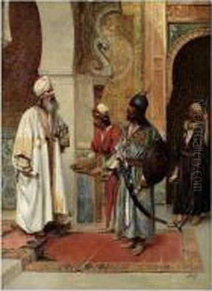 Le Cadeau Oil Painting by Clement Pujol de Gustavino