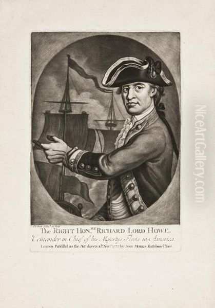 Theright Hon.ble Richard Lord Howe Oil Painting by Richard Purcell