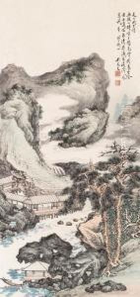 Resting In Summer Oil Painting by Wu Qinmu