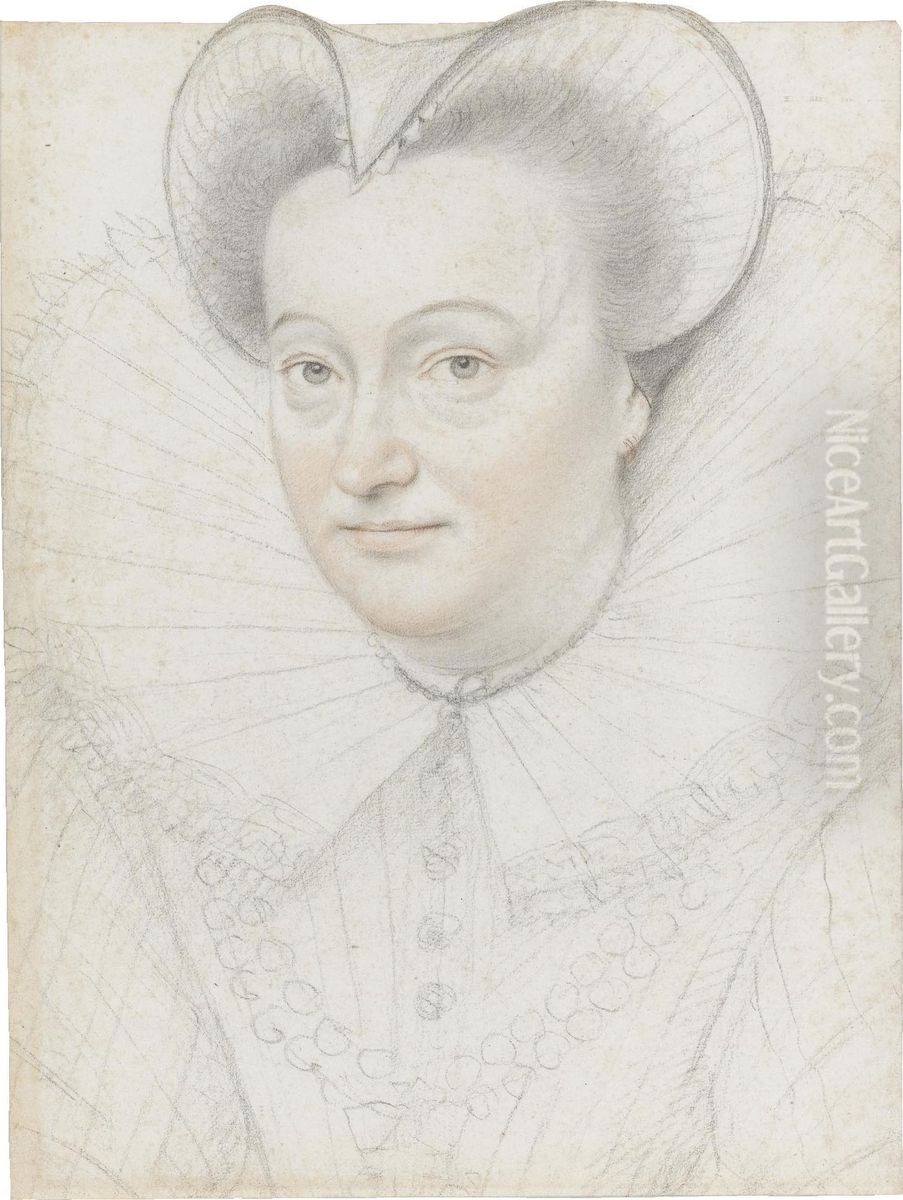 Portrait Of A Woman With A High Ruff And Cap Oil Painting by Francois, the Elder Quesnel