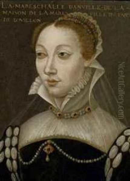 Portrait De La Marechale Danville Oil Painting by Francois, the Elder Quesnel