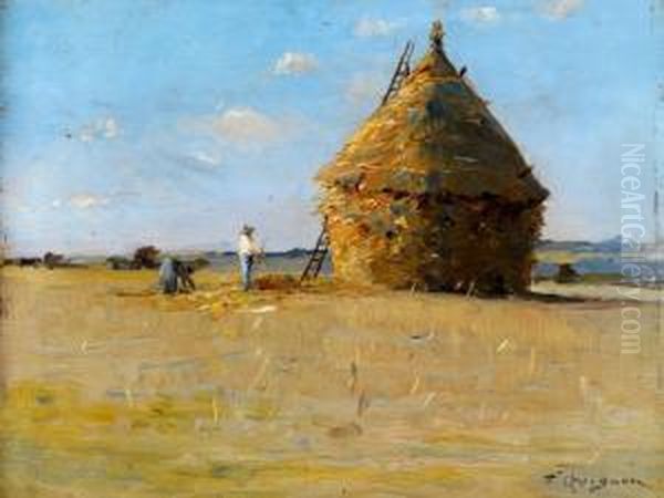 Sommerliches Erntebild Oil Painting by Fernand Quignon