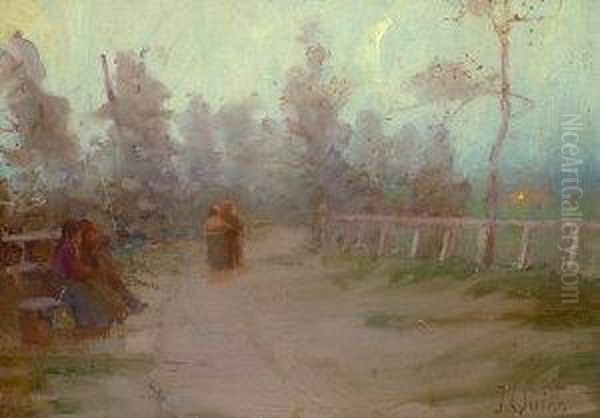 Twilight Oil Painting by James Peter Quinn