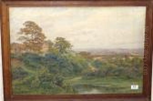 The Sun's Last Gleam, View At Limpsfield, Surrey Oil Painting by Alfred Robert Quinton