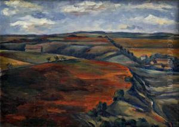 Ceska Krajina Oil Painting by Vaclav Rabas