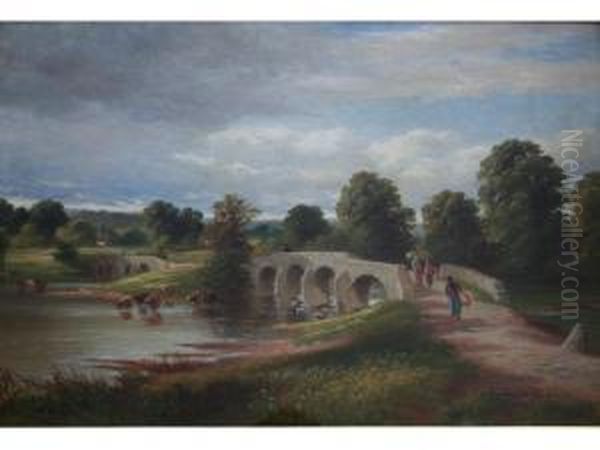 The Watering Place Oil Painting by Charles Walter Radclyffe