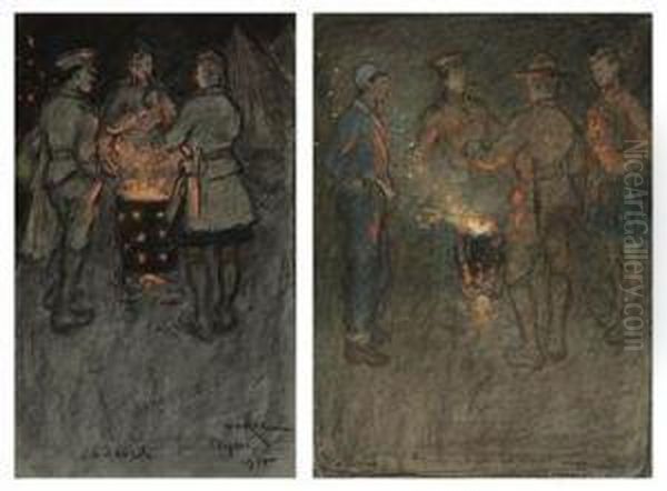 A Devil, Etaples Oil Painting by Isobel, Iso Rae