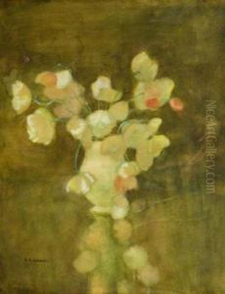 Poppies In A Vase Oil Painting by Agnes Raeburn