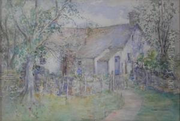 Winter Sunshine, Inveran Farm Oil Painting by Agnes Raeburn