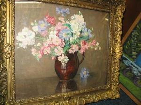 Summer Flowers Oil Painting by Agnes Raeburn