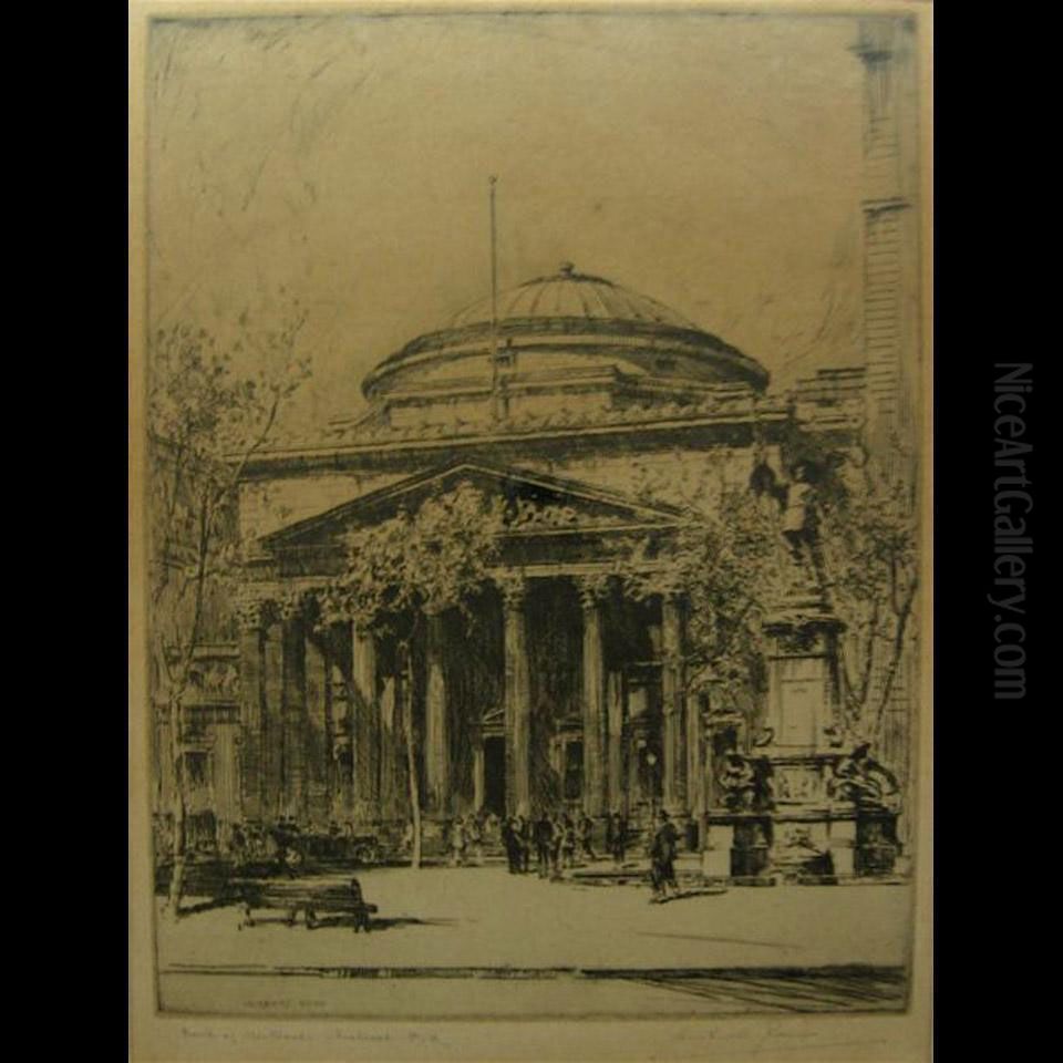 Bank Of Montreal, Montreal Oil Painting by Herbert Raine