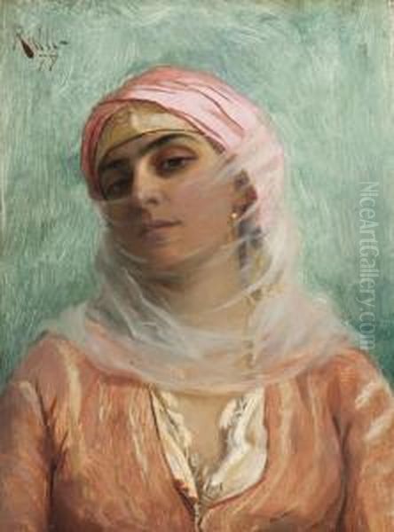 Jeune Ottomane Oil Painting by Theodore Jacques Ralli