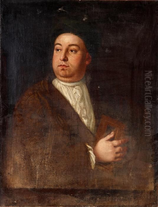 Portratt Forestallande Poeten James Thomson Oil Painting by Allan Ramsay