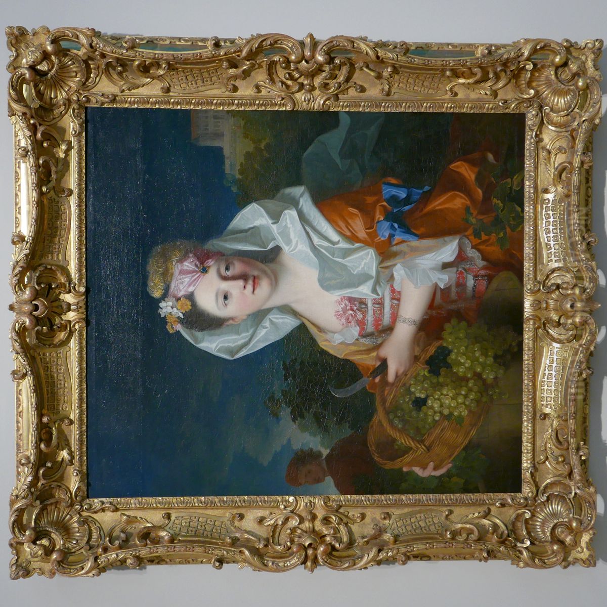 Portratt Av Okand Dam Som Pomona Oil Painting by Jean Ranc