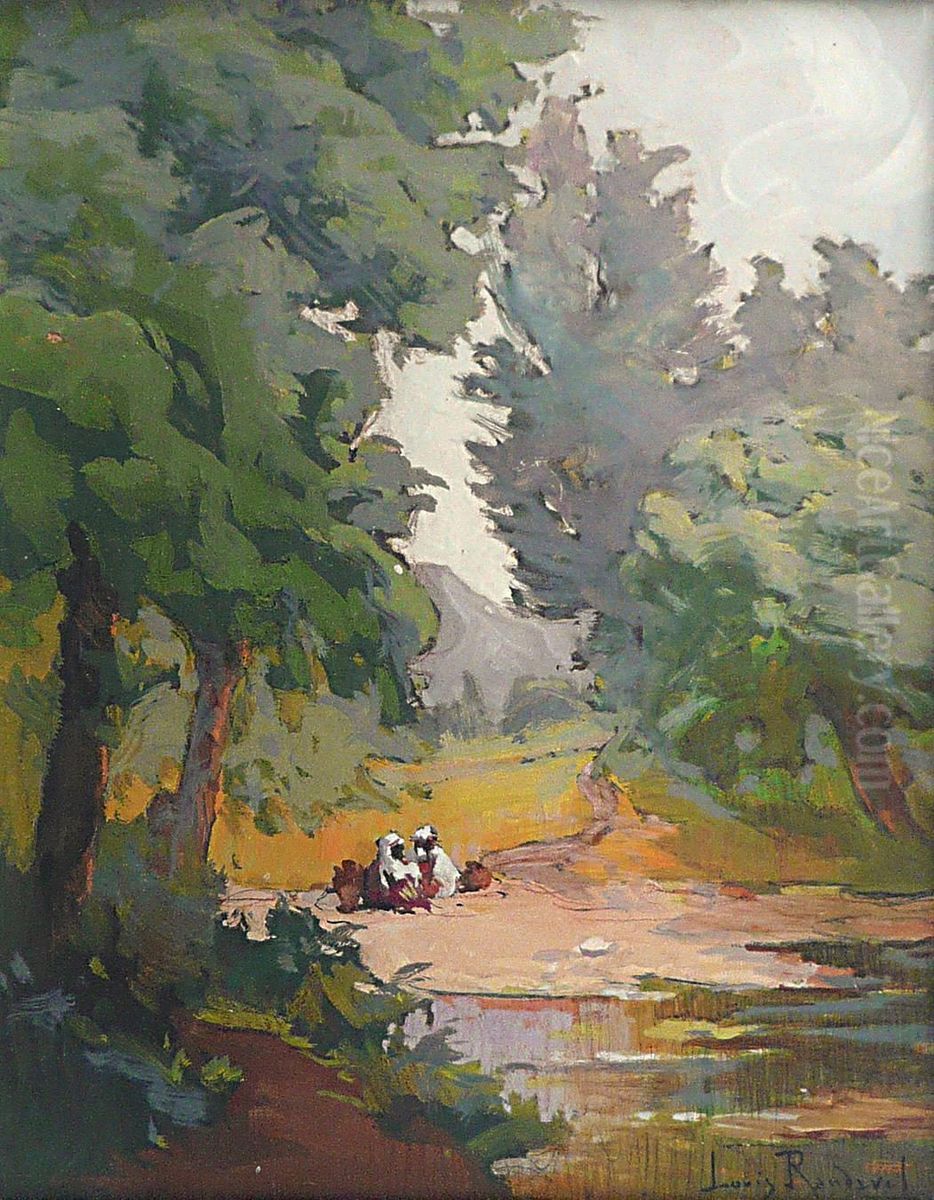 Au Bord De L'eau Oil Painting by Louis Randavel