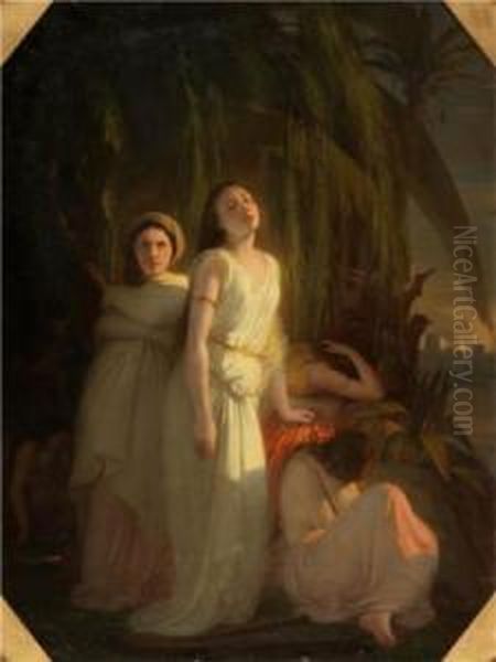 L'incendio Di Sodoma Oil Painting by Michele Rapisardi