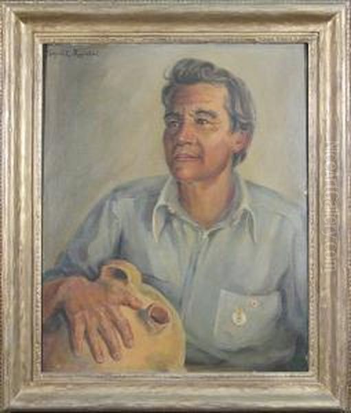 Pablo Of Carmel Valley Oil Painting by Marion Churchill Raulston