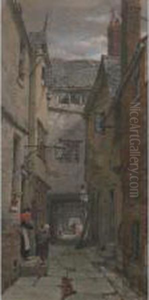 Pepper Alley Row, Chester Oil Painting by Louise Rayner