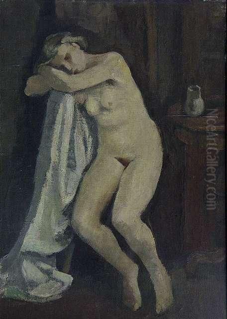 Aktstudie Oil Painting by Alfred Reder