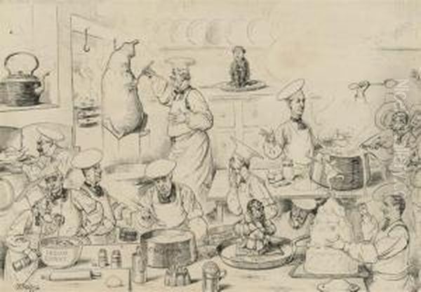 The Parliamentary Kitchen Oil Painting by Edward Tennyson Reed