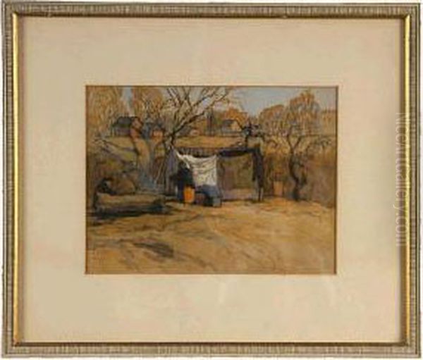 Hoboes Campsite. Oil Painting by John Lewis Reilly