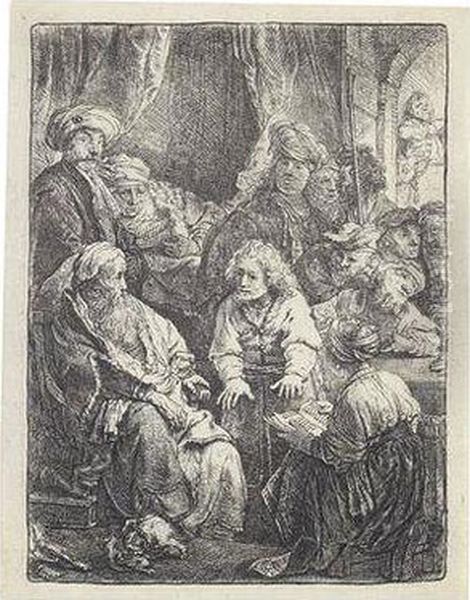 Joseph Erzahlt Seine Traume Oil Painting by Harmenszoon van Rijn Rembrandt