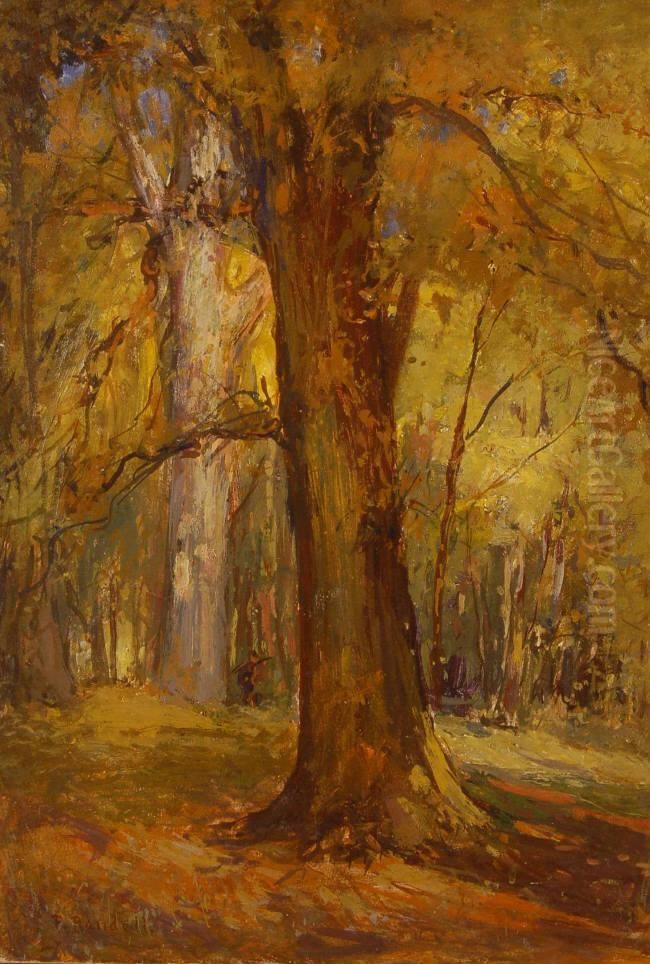 Woodland Scene Oil Painting by Joseph Fred. Percy Rendell
