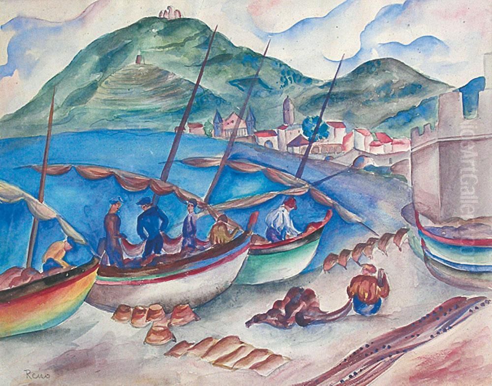 Port De Peche Oil Painting by Irena Hassenberg Reno